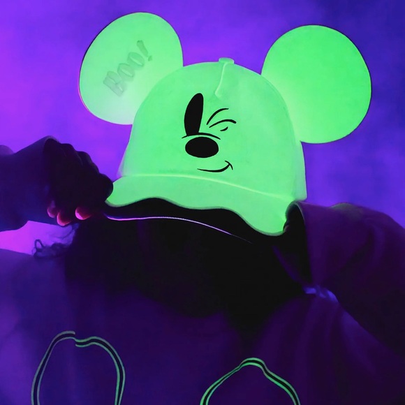 Disney Other - DisneyxCakeworthy Mickey Mouse Glow in the dark BOO baseball cap